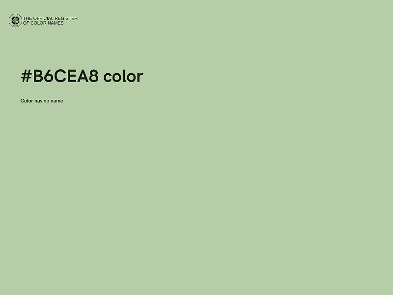 #B6CEA8 color image