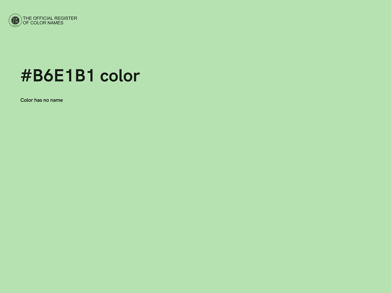 #B6E1B1 color image