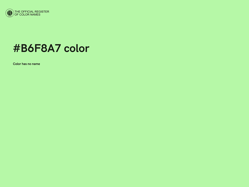 #B6F8A7 color image