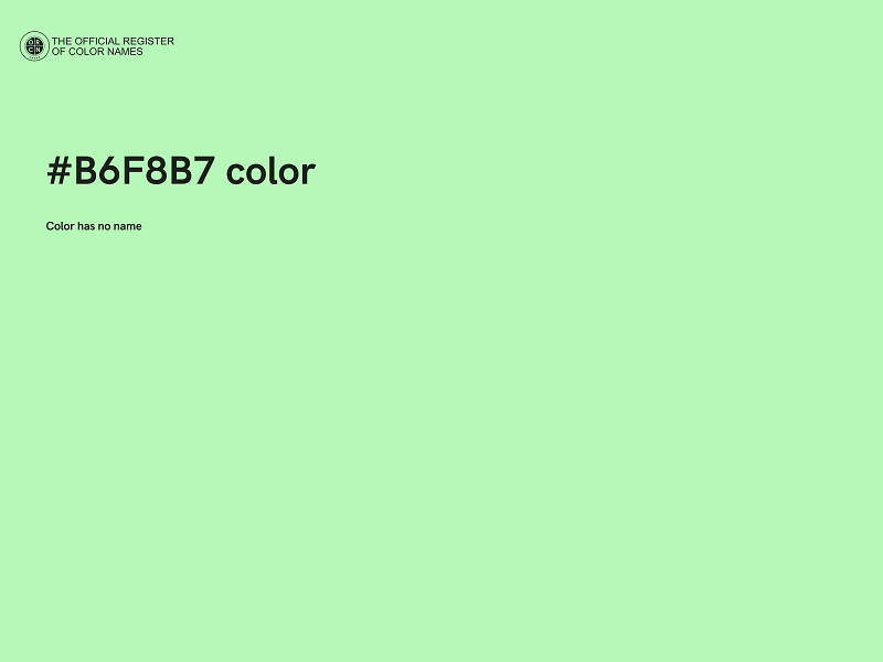 #B6F8B7 color image