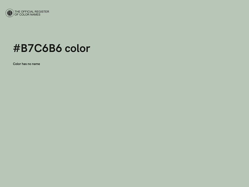 #B7C6B6 color image