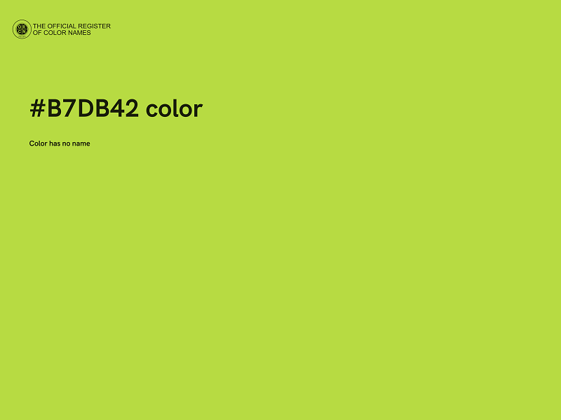 #B7DB42 color image