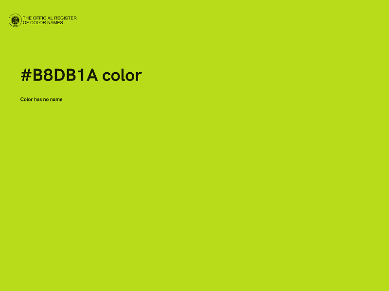 #B8DB1A color image