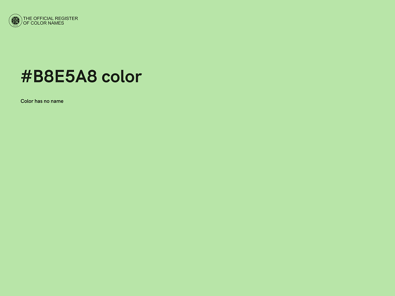 #B8E5A8 color image