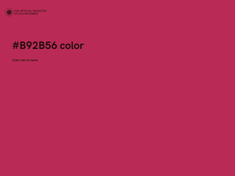 #B92B56 color image