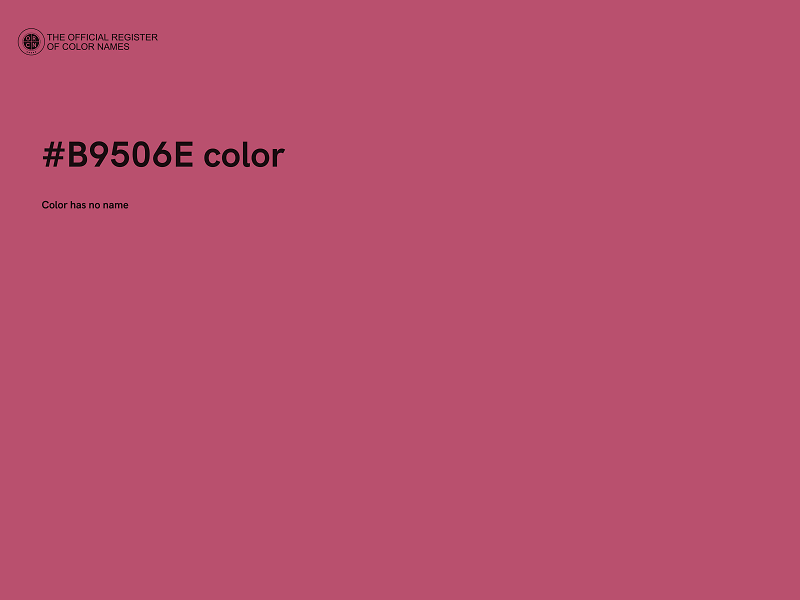 #B9506E color image