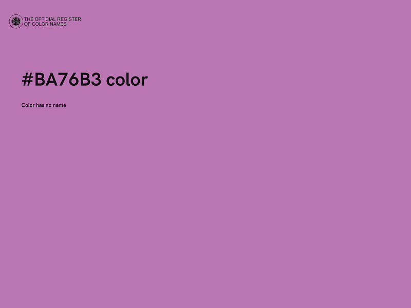 #BA76B3 color image