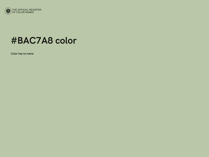 #BAC7A8 color image