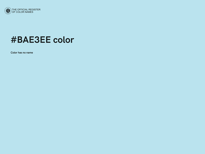 #BAE3EE color image