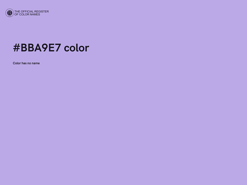 #BBA9E7 color image