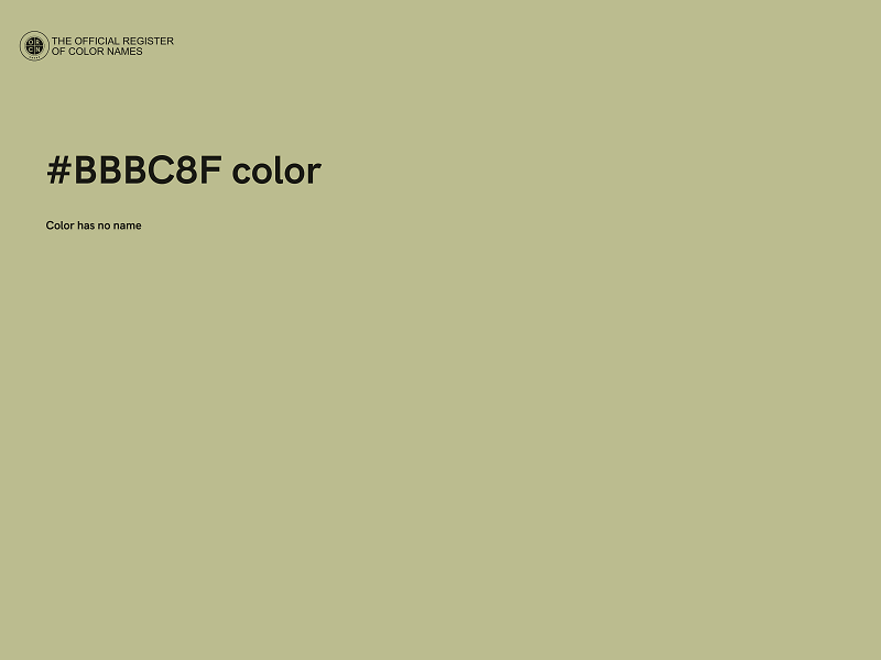 #BBBC8F color image