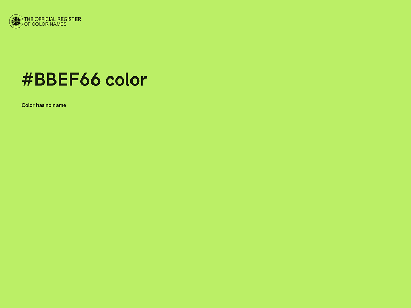 #BBEF66 color image