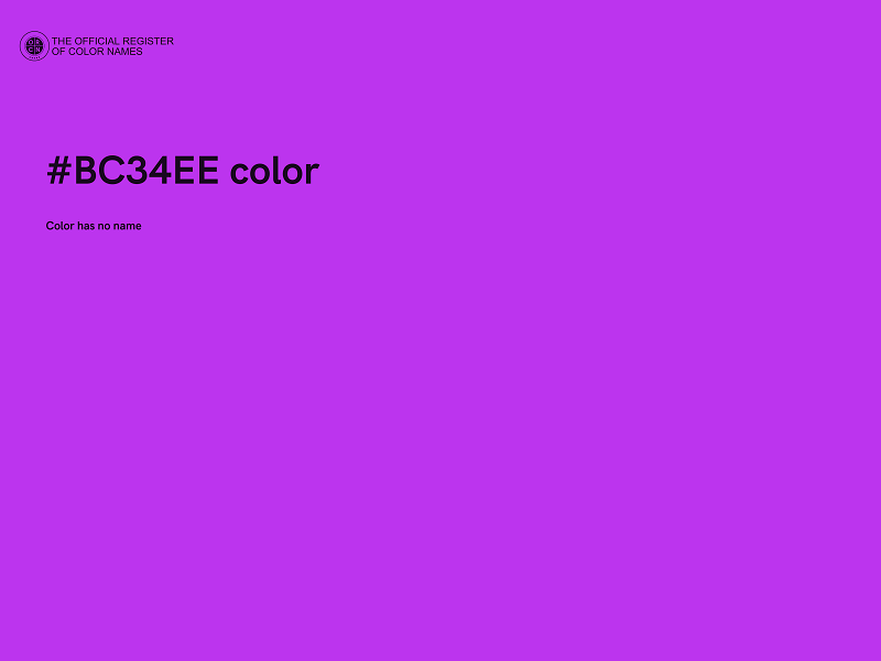 #BC34EE color image