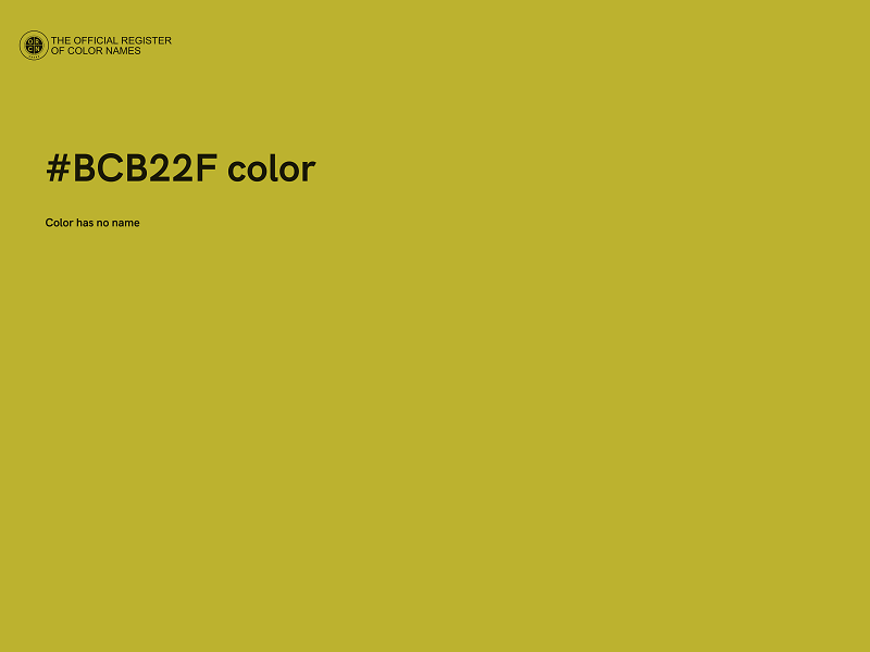 #BCB22F color image