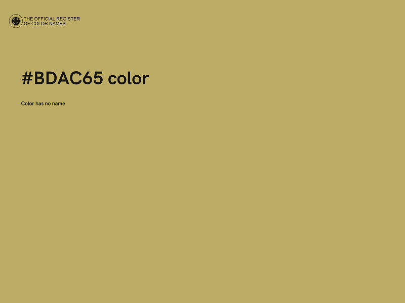 #BDAC65 color image