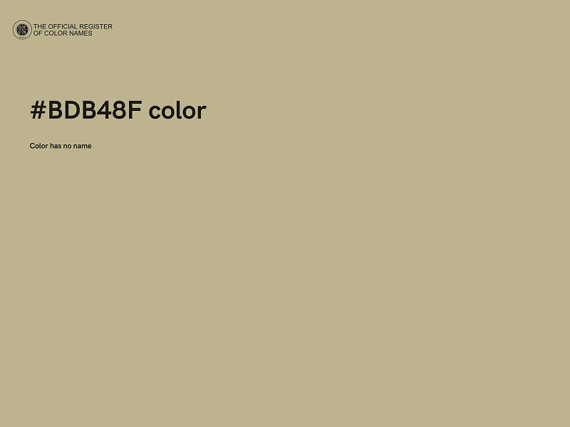 #BDB48F color image