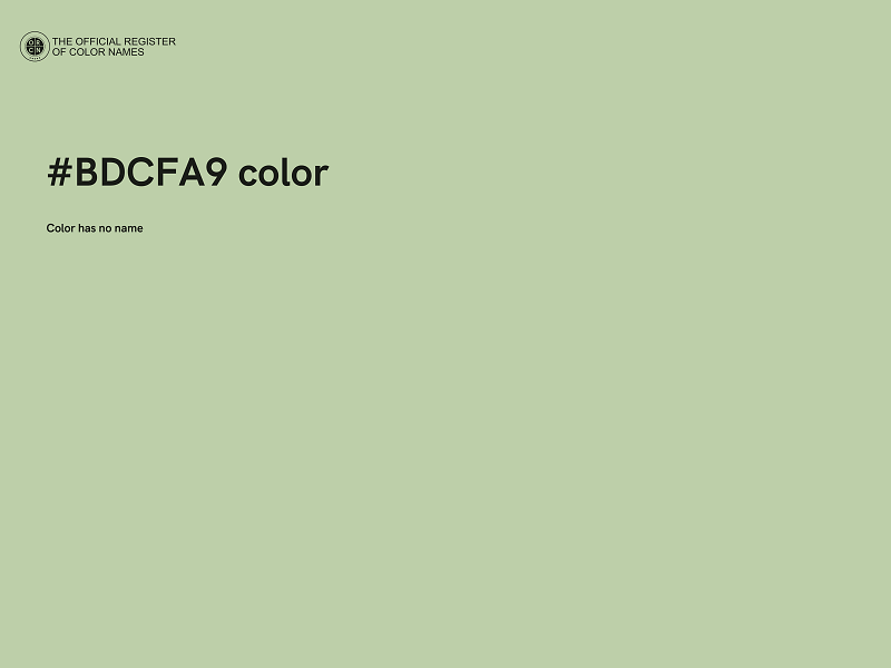 #BDCFA9 color image