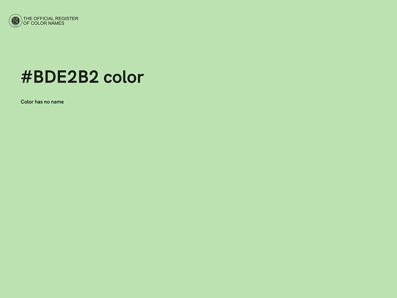 #BDE2B2 color image