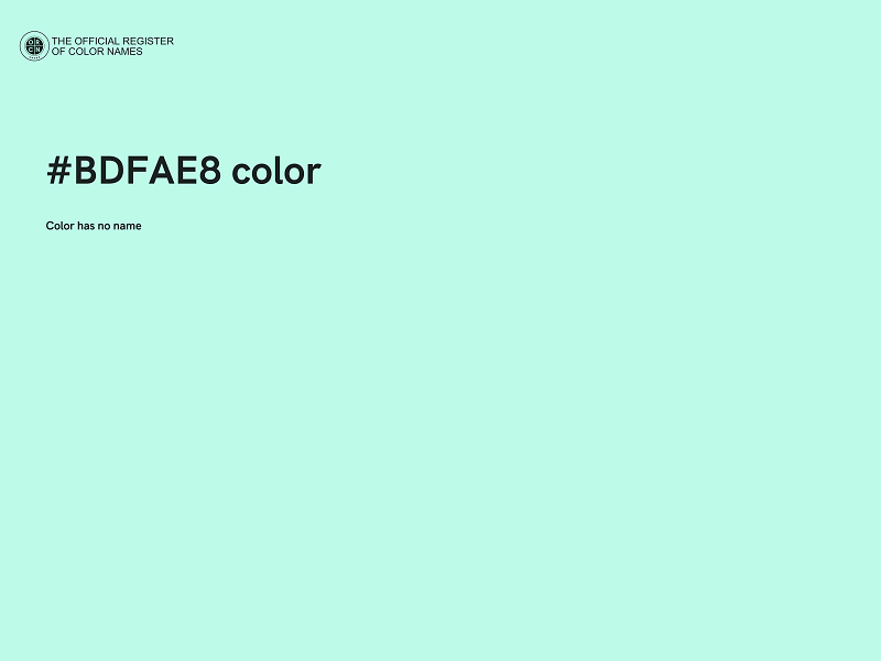 #BDFAE8 color image