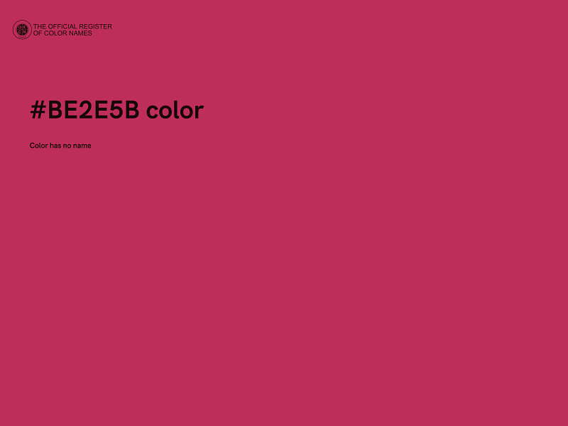 #BE2E5B color image