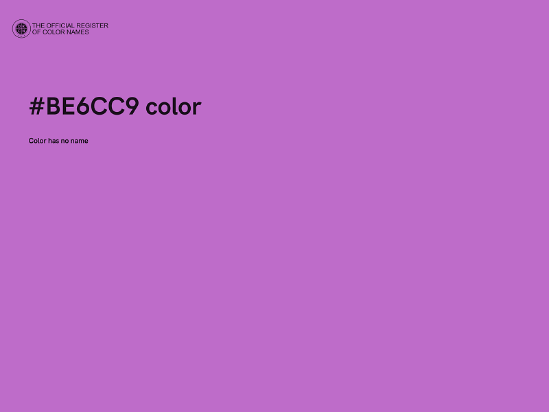 #BE6CC9 color image