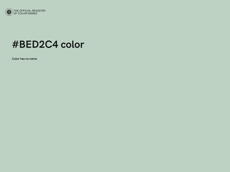 #BED2C4 color image