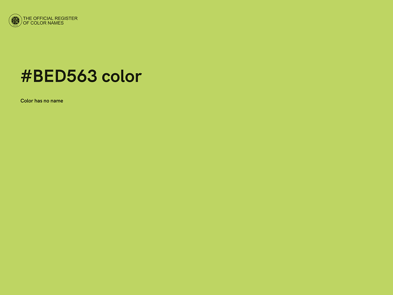 #BED563 color image