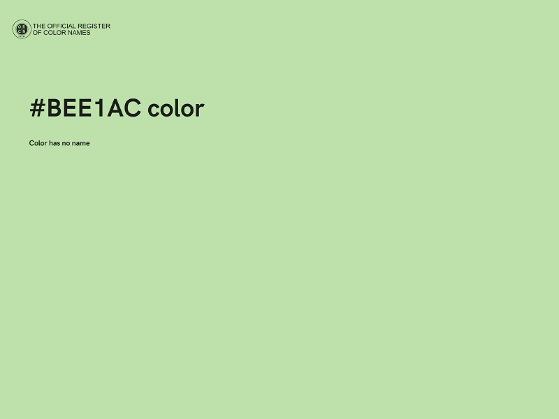 #BEE1AC color image