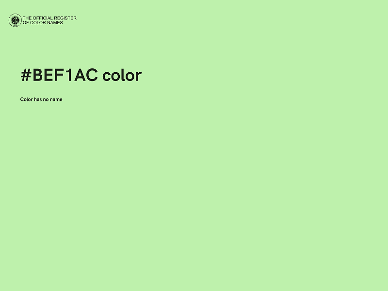 #BEF1AC color image