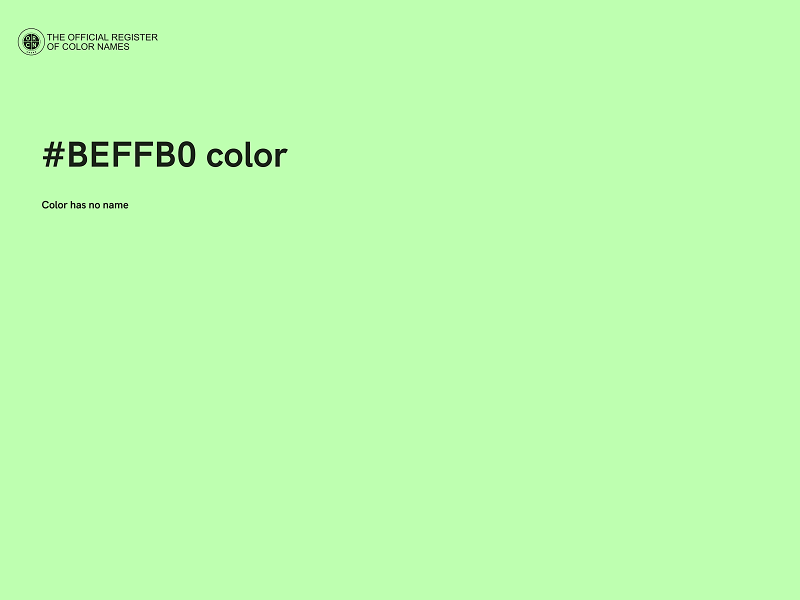 #BEFFB0 color image