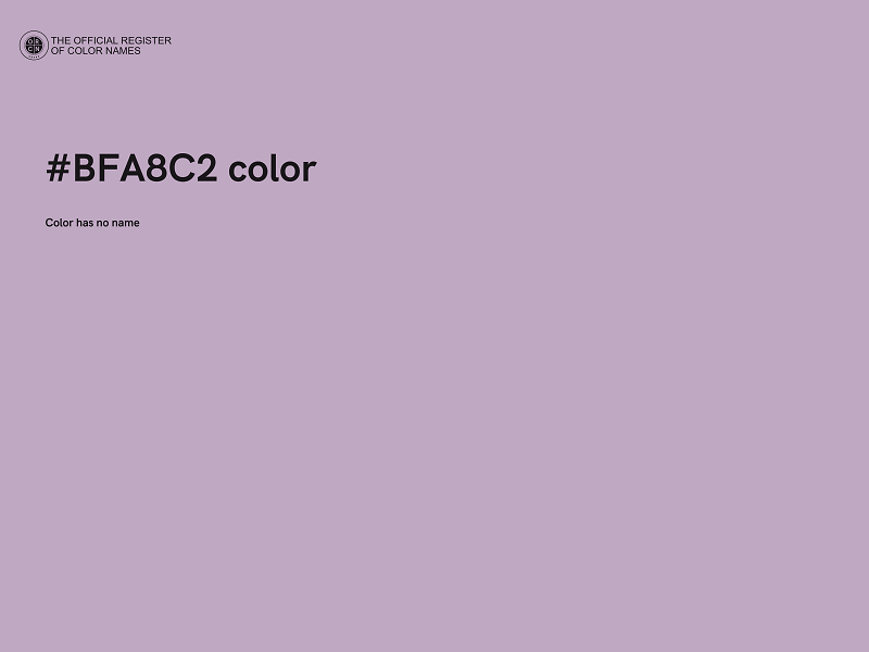 #BFA8C2 color image