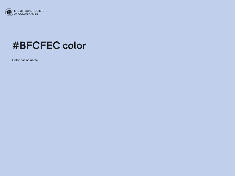 #BFCFEC color image