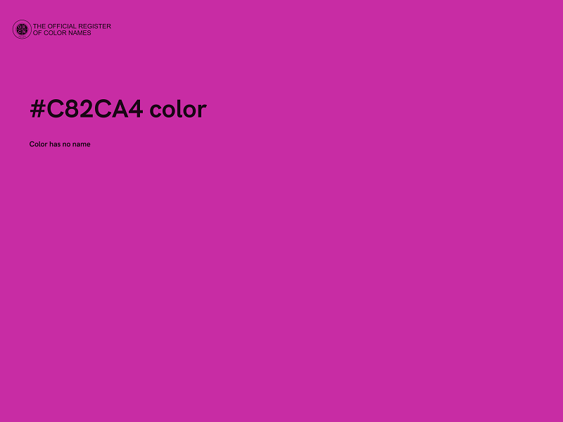 #C82CA4 color image