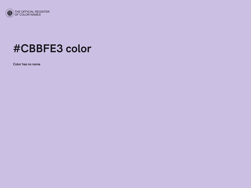 #CBBFE3 color image