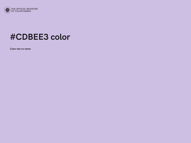 #CDBEE3 color image