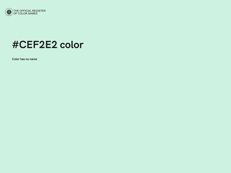 #CEF2E2 color image