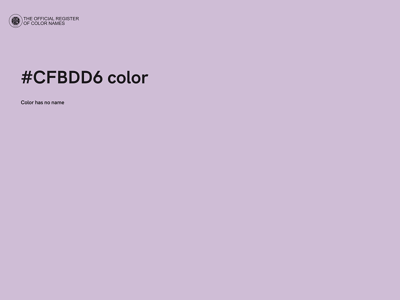 #CFBDD6 color image