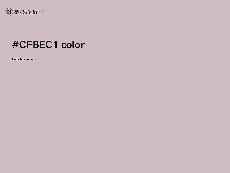 #CFBEC1 color image