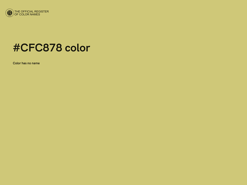 #CFC878 color image