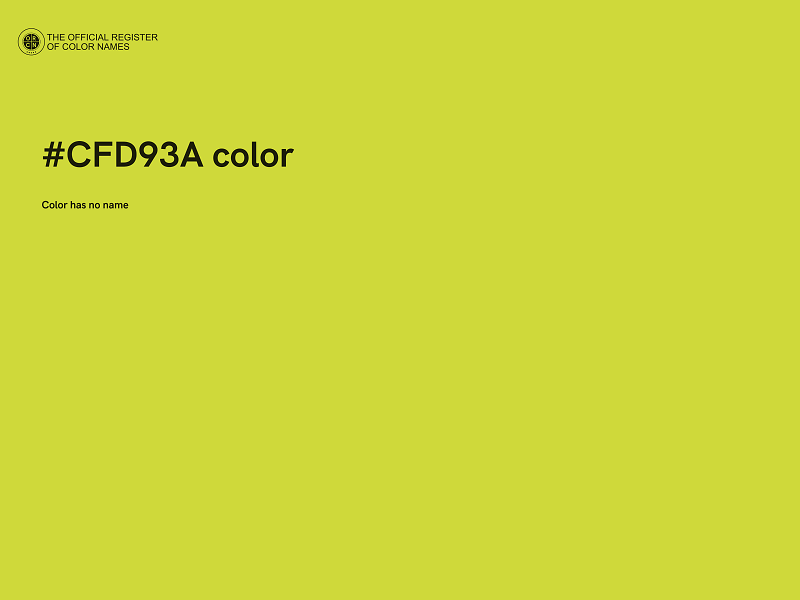 #CFD93A color image