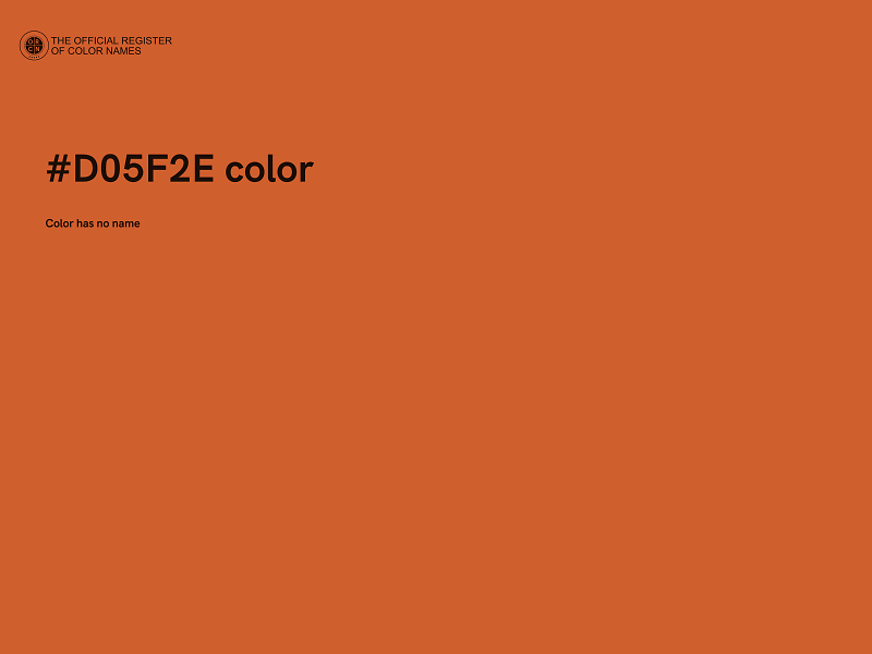 #D05F2E color image