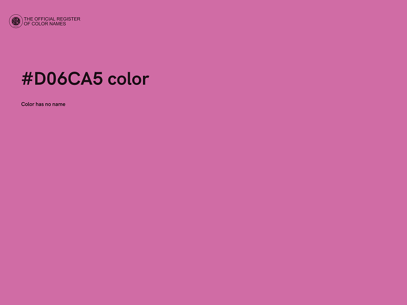 #D06CA5 color image