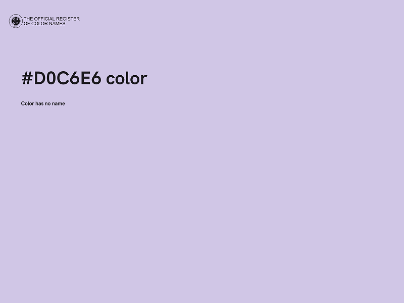 #D0C6E6 color image