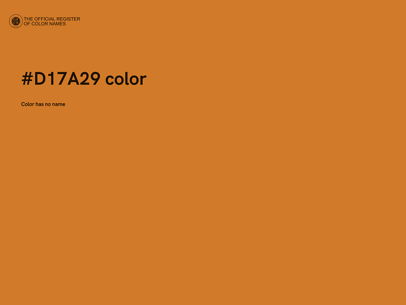 #D17A29 color image