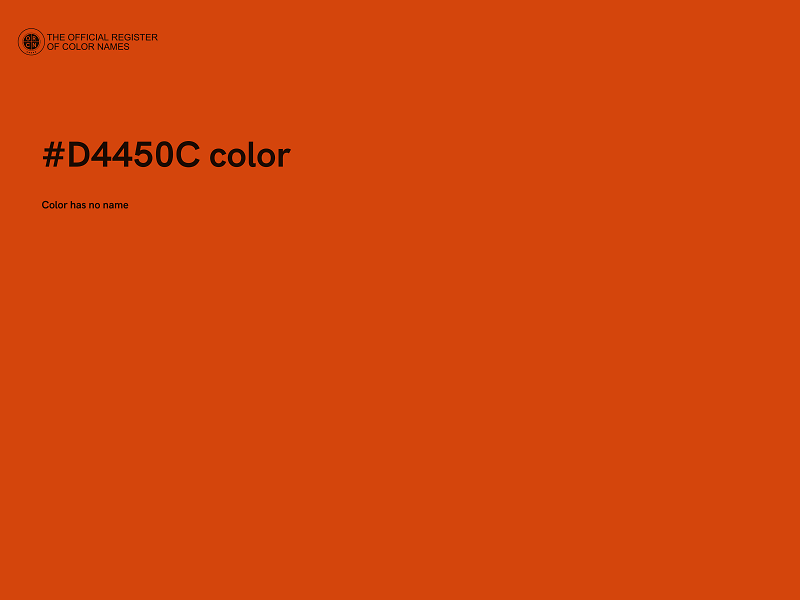 #D4450C color image