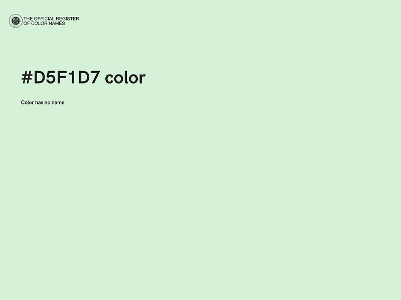 #D5F1D7 color image