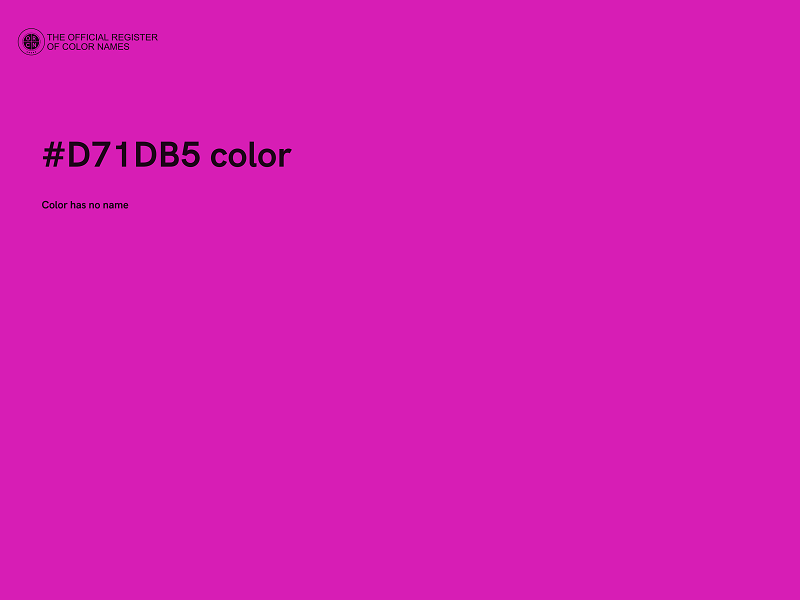 #D71DB5 color image