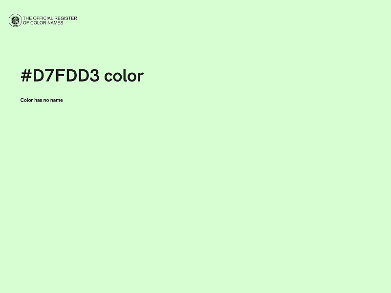 #D7FDD3 color image