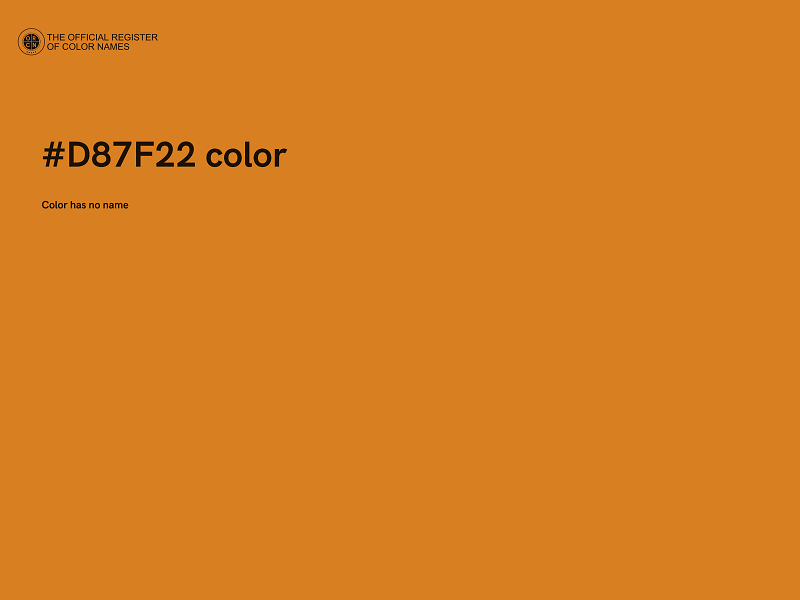 #D87F22 color image