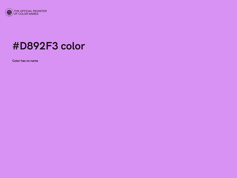 #D892F3 color image